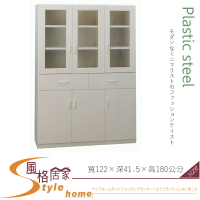 《風格居家Style》(塑鋼家具)4尺白色碗盤櫃/餐櫃 276-01-LKM