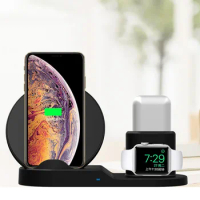 7.5W/10W Qi Wireless Charger Stand For Iphone11Pro 11 Pro Max Charging Dock Station For Apple Watch 2 3 4 5 Apple Airpods pro