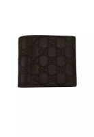 Gucci Men's Signature GG Leather Bifold Wallet Dark Brown 779836