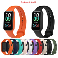 Strap For Amazfit Band 7 Bracelet Sport Wrist Replacement Strap Soft TPE For Amazfit Band 7