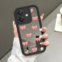 Bowknot Pink Casing HP Cocok Untuk OPPO A3X A3 4G 5G Case Ponsel Telepon Silicone Cover Aesthetic Ce