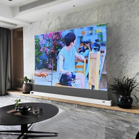 120 inch 16:9 ALR Motorized Floor Rising Projector Screen Obsidian Ambient Light Rejecting for the short/long throw projector