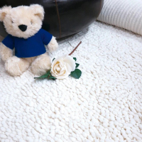 【Fuwaly】雪尼爾-白地毯-80x200cm(簡約 素色 柔軟 客廳 起居室)