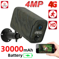 LCLCTEK 2K 4MP 4G SIM Card 940nm Trail Hunting Battery Powered Security Camera Outdoor PIR Wireless Surveillance CCTV Camera