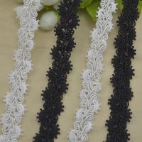 10Meters Curve Lace Trim Black White Centipede Braided Ribbon Fabric Handmade DIY Clothes Sewing Supplies For Craft Accessories