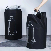 onetwtt Durable 82L Empty Bottle Storage Basket Folding With Aluminum Handle Wastewater Bottle Colle