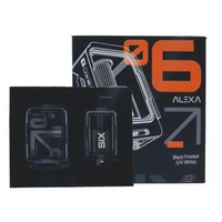 Atomizer Vape Alexa The Six RBA For Boro & DotAio Authentic By Alexa.nation BLACK FROSTED UV WHITE