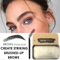 3D Feathery Brow Makeup Balm Styling Brows Soap Kit Long Lasting Wild Eyebrow Setting Gel Waterproof Eyebrow Tint Pomade Tools