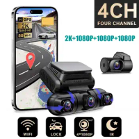 Mini Hidden 2K Dash Cam 4 Lens 360° Full HD 1080P For Car DVR Auto Video Recorder Night Vision 5G WiFi GPS 24H Parking Monitor