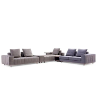 Italian Fabric Sofa Living Room Modern Minimalist Italian Cloth Sofa Nordic Light Luxury Sofa