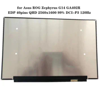 14 inch for Asus ROG Zephyrus G14 GA402R LCD Screen IPS Panel Slim EDP 40pins QHD 2560x1600 99% DCI-P3 120Hz