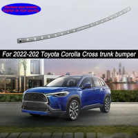 For Toyota Corolla Cross 2022 2023 2024 Trunk Trim Rear Bumper Protector Car Accessories Stainless Steel Door Sill Scuff Plate