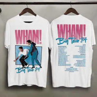 wham! vintage fashion concert t-shirt musictour 1984 unisex s-3xl fans gift