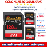 Thẻ Nhớ Máy Ảnh, Máy Quay Thẻ Nhớ SD(Thẻ To) JVJ 128GB 64GB 32GB Tốc Độ 200MB/s  -Thẻ nhớ Tốc Độ Cao