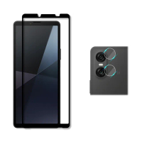 【RedMoon】SONY Xperia 10 VI 2024 / Xperia 10V 手機保護貼2件組 9H玻璃保貼+厚版鏡頭貼