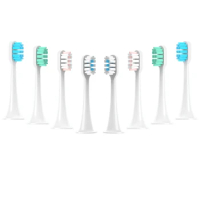 10pcs Replacement Brush Heads For XIAOMI MIJIA T700/T500/T300 Electric Toothbrush Replaceable DuPont Soft Bristle with Dust Caps