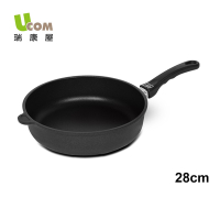 【瑞康屋UCOM】德國黑魔法不沾鍋-深平底鍋28CM單柄(無蓋)