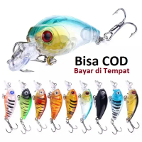 Minnow Mini 4.5cm/4gr Umpan Pancing Ikan Minnow 3D Fishing Lure Crankbait Treble Kail Ikan Bass Wobb