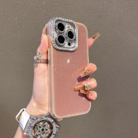 Pelindung Lensa Kamera Berkilauan, Sarung iPhone Mewah, Serasi dengan iPhone 16 / 15 / 14 / 13 / 12 