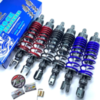 โช๊คหลังโชบิ ปรับรีบาวได้จริง PCX150-PCX160/NMAX/XMAX (สปริงใหญ่/แกนใหญ่) แถมฟรีสติ๊กเกอร์3แบบ