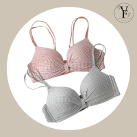 VFS BR446 BH Bra Dewasa Lucu Tanpa Bra gaya Wanita Busa Tipis Motif Renda Remaja Katun Cantik