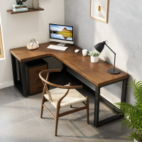 實木轉角書桌拐角電腦颱式桌家用臥室小戶型角落型辦公桌子