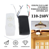 Universal 110-240V Ceiling Fan Lamp Remote Control Kit Timing Wireless Control Switch Adjusted Wind Speed Transmitter Receiver