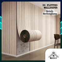 Hot Sale iDECO โข 3D Flutted Wallpaper Self Adhesive | 3D Design Grille Wallpaper | 3D Wooden W