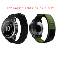 22 26MM nylon Quick Release Watchband Strap for Garmin Fenix 5X 6XPro smartwatch Easyfit Wrist Band Strap Fenix 5X 5Plus