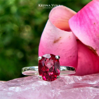 Natural Red Topaz Ring (01)