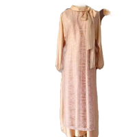 ElQueena Gamis Velvet Kombinasi Brukat Muslim Wanita Dress Kondangan Mewah Syari - Lebaran, Pesta, D