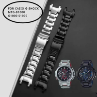 Men Watch Accessories Strap Replacement FOR CASIO G-SHOCK MTG-B1000 G1000 S1000 Wrist Watch Band Solid Stainless Steel Bracelet