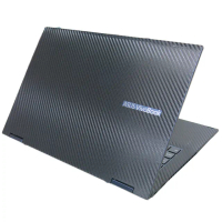 【Ezstick】ASUS VivoBook Flip 14 TM420 TM420UA 黑色卡夢紋機身貼(含上蓋貼、鍵盤週圍貼、底部貼)