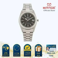 Mirage Jam Tangan Pria Analog TS 195 M Silver Original Stainless Plat Putih