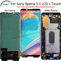 For Sony Xperia 5 II LCD Display With Frame Touch Panel Screen Digitizer For Sony Xperia 5 II SO-52A, XQ-AS52, XQ-AS62, XQ-AS72