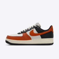 【NIKE 耐吉】Air Force 1 07 LV8 男 休閒鞋 運動 經典 低筒 AF1 黑橘紅(HQ4987-010)