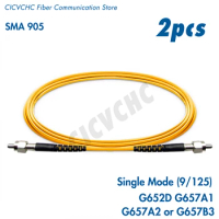 2pcs Simplex SMA905-SMA905 Fiber Patchcord-SM(9/125) G657B3, G657A2, G657A1 or G652D-1m, 2m or 5m-3.0mm Cable
