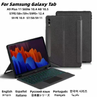 Magic Keyboard Case For Samsung Galaxy Tab S6lite 10.4 S9 FE 10.9" A9 Plus S7/S8/S911" Plus 12.4" A8 Tablet Smart Keyboard Cover
