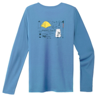 【【蘋果戶外】】mont-bell 1114662 BL 藍 Wickron【女款】登山裝備 長袖排汗衣 排汗T恤 機能衣