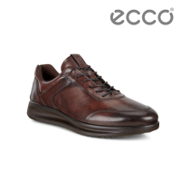 ECCO AQUET M 透氣簡約單色休閒鞋 男-棕色