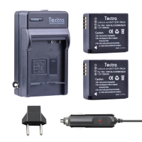 Tectra (2PACK)DMW-BLG10/DMW-BLE9 BATTERY + Digital Charger for Panasonic DMC-GF6 GX7 GX80 GX85 GX7 Mark II,DMC-LX100 D-Lux
