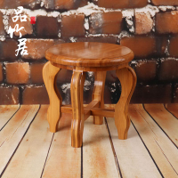 竹木凳子小矮凳仿古圓凳實木矮凳創意成人兒童家用換鞋小圓凳