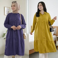 TUNIK WANITA JUMBO BIG SIZE OVERSIZE PANJANG LD120 LD130 LD140 MTP2017 LD 140 PUTIH
