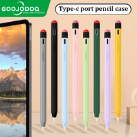 For iPad Pencil Case For GD 9th 10th 11th 12th Gen Type-C Silicone Cover for Apple Pen Anti-fall Funda