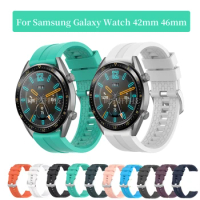 For Samsung Galaxy Watch 42mm 46mm Strap Silicone Watchband Sport Band For Galaxy Active 2/Gear S3 Frontier/S2 Men Bracelet