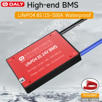 Daly 3.2V LiFePo4 8S 24V 20A 30A 40A 50A 60A 80A 100A 18650 battery protection board BMS with balanced lithium battery