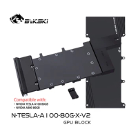 Bykski N-TESLA-A100-80G-X-V2 GPU Water Block for NVIDIA TESLA A100 80GB / A800 80GB Video Card Cooling/All Metal Copper Radiator