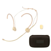 Pro head wearing headset microphone for MiPro AKG Shure sennheiser wireless omnidirectional mics zipper bag