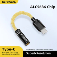 SIVGA 3.5mm Female to Type-C/Lightning Audio Adaptor High-fidelity Portable Decoding Headphone Amplifier