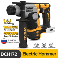 DeWalt DCH172 Compact Hammer 20V Cordless Perforator Rechargeable Hammer Drill 5/8 Inch Hammer Metal 1.4J Wireless Power Tool